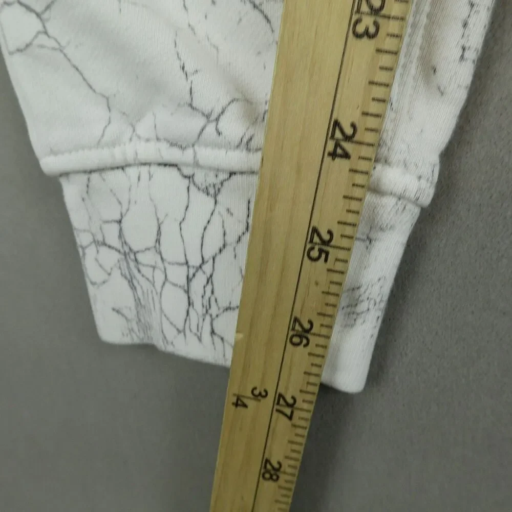 Lululemon Warm Down Jogger Pants Thread Dye White Black Size 2 Cotton Terry